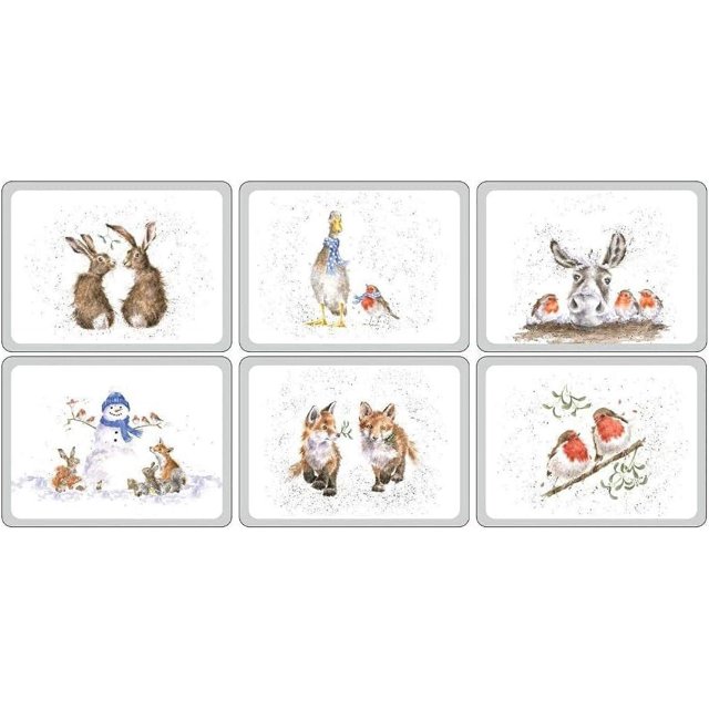 Pimpernel Wrendale Designs Christmas Placemats Set of 4 Heat Resistant