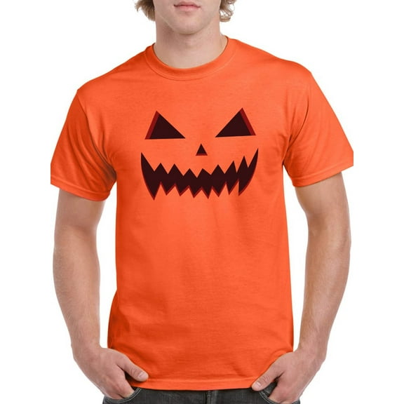 Pimpkin Lantern Face Men T-Shirt, Male Large