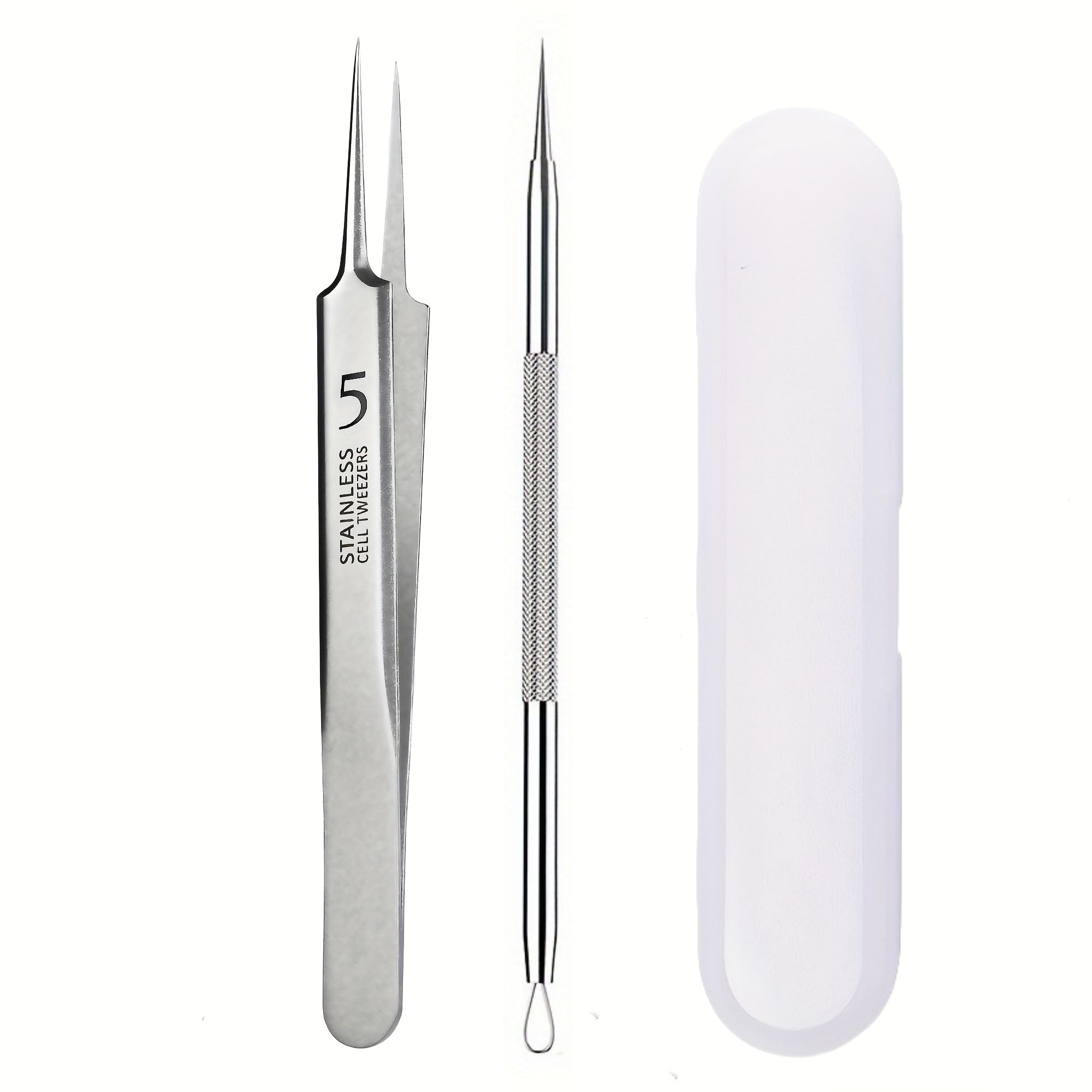 Pimple Extractor Tools,Blackhead Remover,Pimple Popper,Acne Removal Kit Risk Free Treatment,Whitehead Popping,Blackhead Tweezers