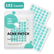 Pimple Patches for Face, Hydrocolloid Acne Patches, Cute Star Zit Covers, Colorful Superstar Patches Spot Stickers, 102 Count | 4 Sizes 8mm/9mm/11mm/14mm