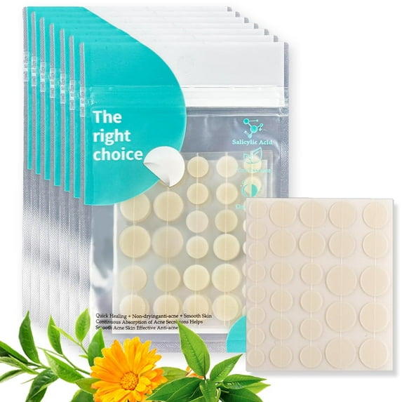 Pimple Patches Hydrocolloid Acne Patch Invisible Spot Cover Zits Absorbing Patch for Face Skin Care Makeup 4 Sizes (180 Count)