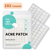 Pimple Patches for Face, 3 Size 102 Counts Acne Patches, Hydrocolloid Patches for Covering Zits and Blemishes, Spot Stickers for Face and Skin
