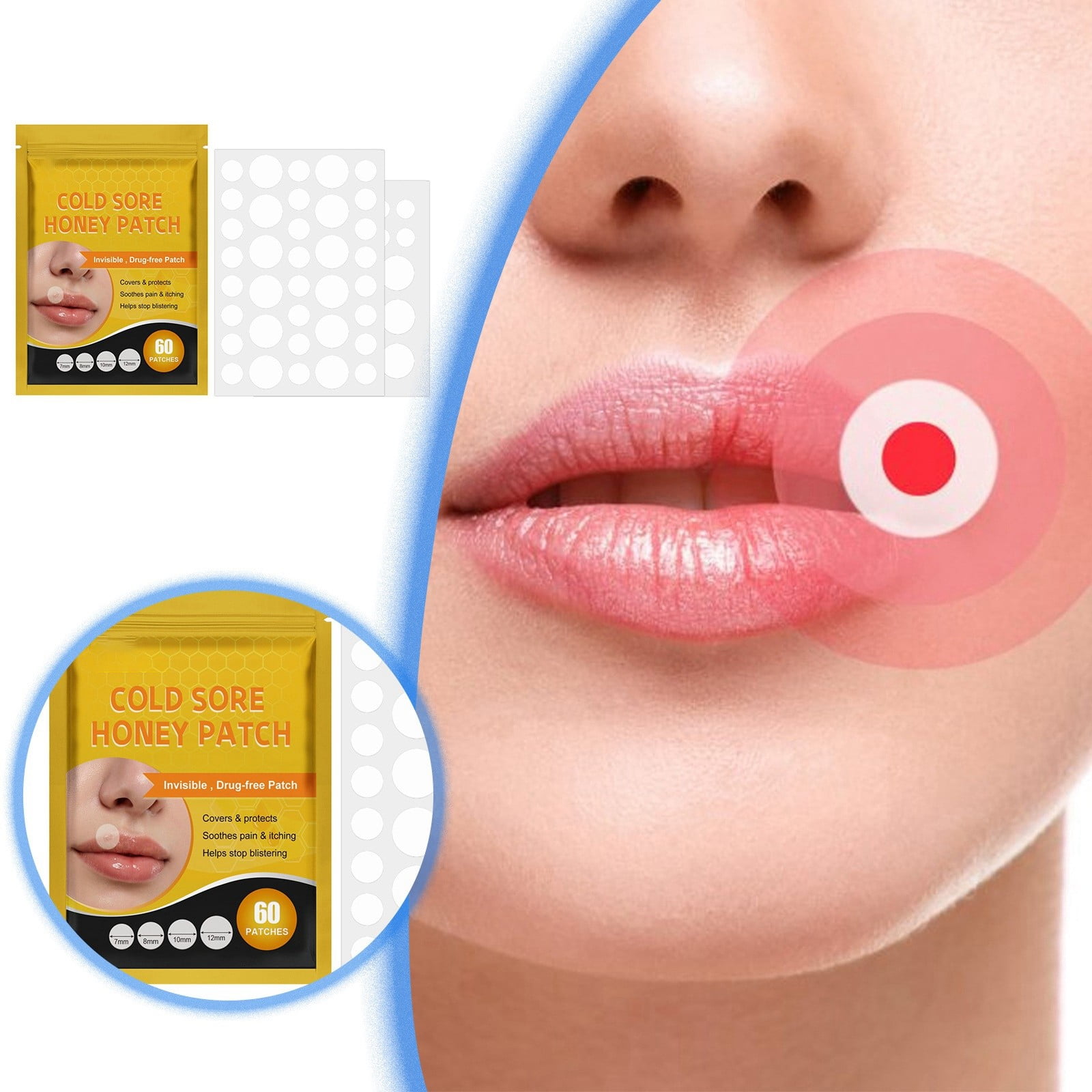 Pimple Patches for Nose Mouth Blister Patch Shrinkage Perioral