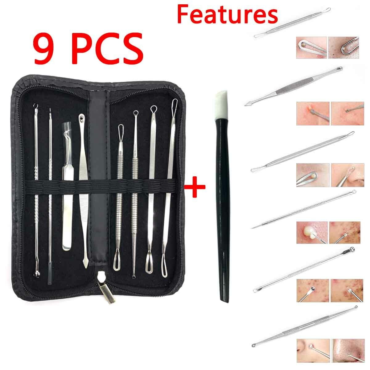 Pimple Popper Blackhead Remover Kit Dr Tool Comedone Zit Extractor