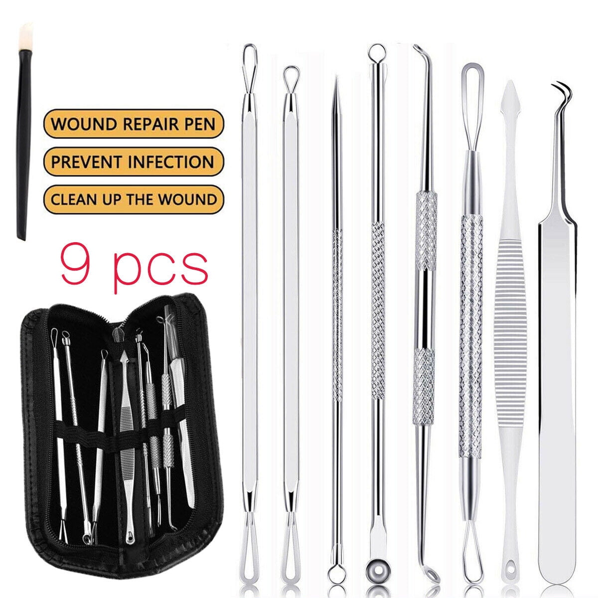 Pimple Popper Blackhead Remover Tool Kit Comedone Acne Spot Zit