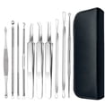 thumbnail image 1 of Pimple Popper Tool Kit - Tkrady 10 Pcs Blackhead Remover Comedone Extractor Kit with Box for Quick and Easy Removal of Pimples, Blackheads, Zit Removing, Forehead,Facial and Nose (Black), 1 of 7