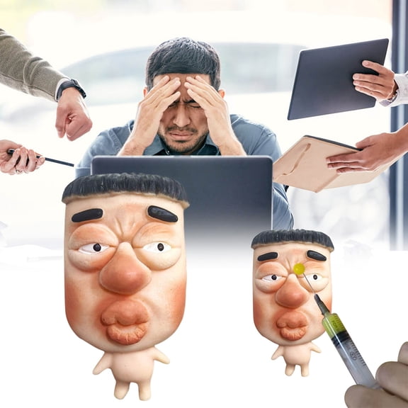 Pimple Popping Daddy & Pimple Popping Toy Set – Realistic Silicone Blackhead Simulator Fidget, Stress Relief, White Elephant Gifts