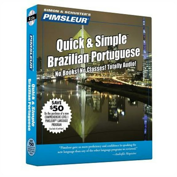 Pre-Owned Pimsleur Portuguese (Brazilian) Quick & Simple Course - Level 1 Lessons 1-8 CD, Volume 1: Learn to Speak and Understand Brazilian Portuguese with Pimsleur Language Programs Paperback