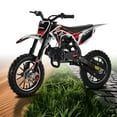 thumbnail image 1 of Pimsoran 50Engine Dirt Bike for Adults & Kids, 2-Stroke Gas Powered Off-Road Motorcycle, 330LBS Capacity with Hydraulic Disc Brakes & Suspension, 25MPH Max Speed, Pull Start Mini Dirt Bike, 1 of 11