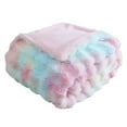 thumbnail image 1 of Pimsoran Rainbow Faux Fur Throw Blanket, Ultra Soft Bubble Plush Blanket for Couch, Bed, Sofa - Lightweight Yet Thick Winter Fuzzy Blanket, 50" x 60" (Multiple Sizes Available), 1 of 9