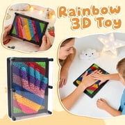 Pin Art Sensory Toys 3D Clear Plastic Pin Art Toys Relaxation Squeeze Toys for Student and Adults Desk Display Sculpture Toys
