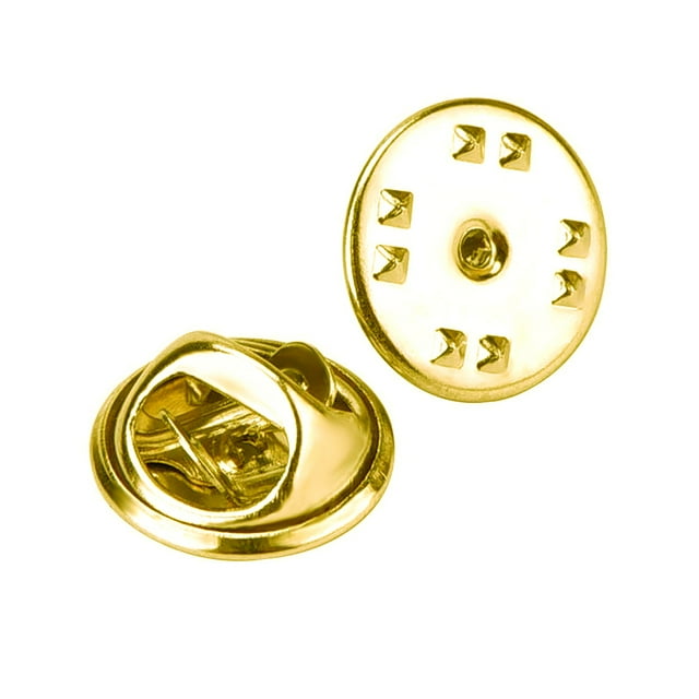 Pin Backs, 100pcs Clutch Tie Tacks Pin Back Replacement with for Craft Making, 1CM ( Silver/ Golden )
