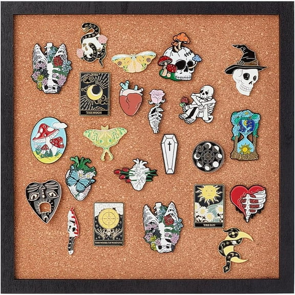 Pin Board Square Cork Board Bulletin Display Board 0.8inch Thick Wall Mounted Cork Board