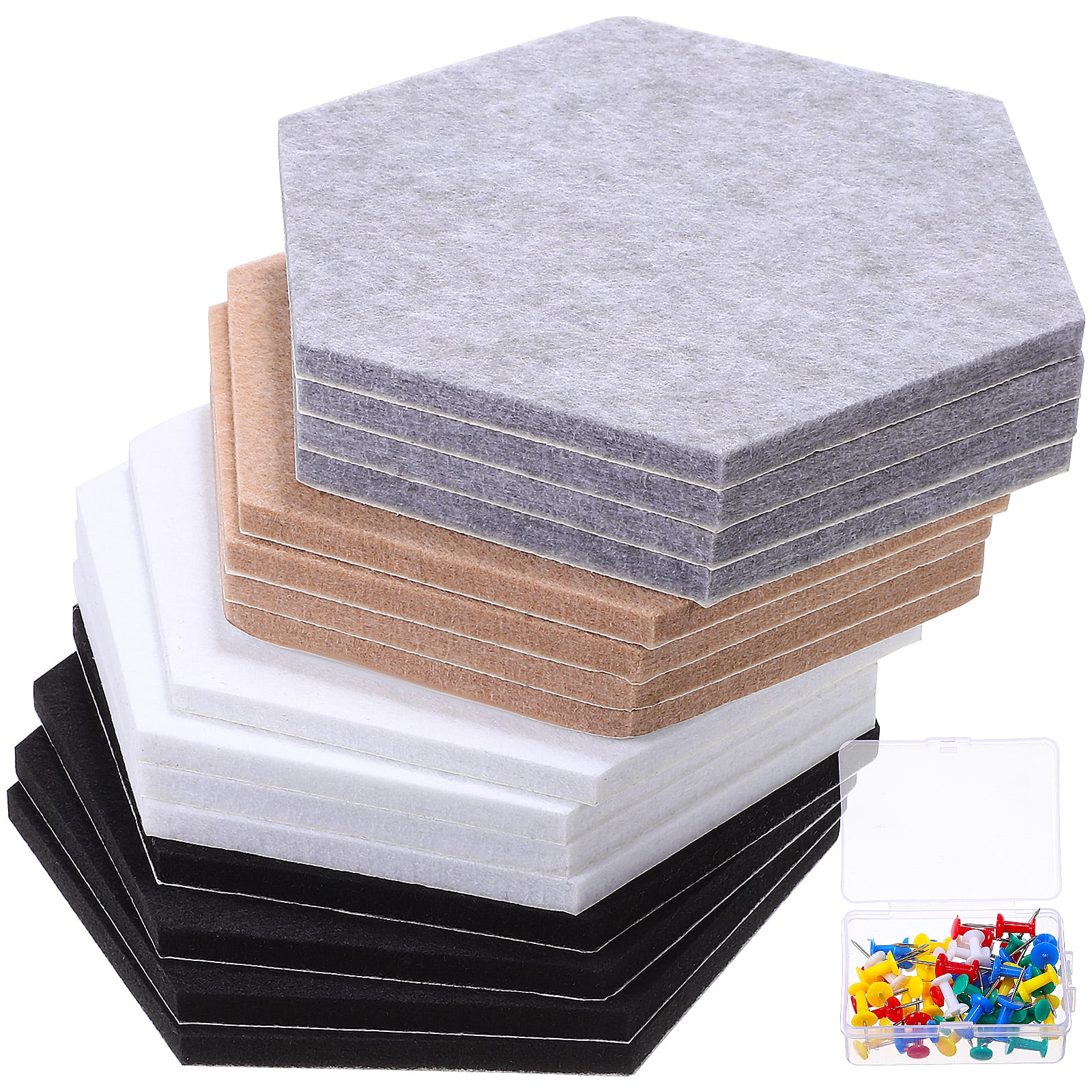 Toyandona 16Pcs Thickened Felt Pin Boards with Self Adhesive for Home Office Use