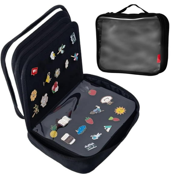 Pin Books For Collectors, Enamel Pin Display Pages Pin Carrying Case, Travel Brooch Pins Display Bag