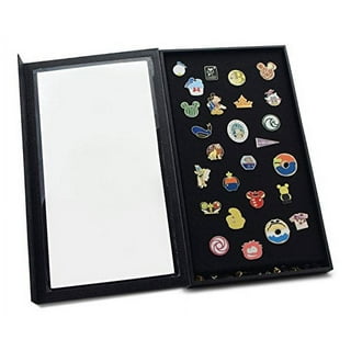  2 Pieces Enamel Pin Display Book Pin Trading Book Leather Pin  Holder Collectible Pins Enamel Pin Book Travel Pins Organizer for Kids  Girls Women (Black, White): Clothing, Shoes & Jewelry