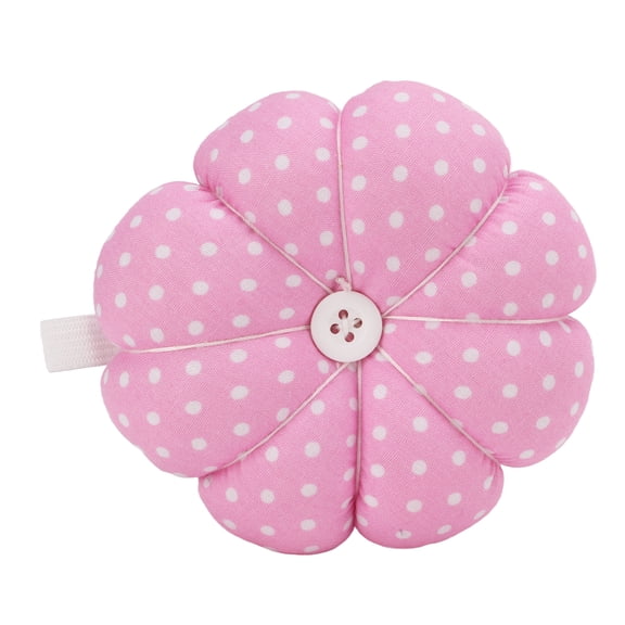 Pin Cushion Wrist, High Wrist Pin Cushion Unique Design Hands Free For Sewing For Needlework For White Dots On Pink