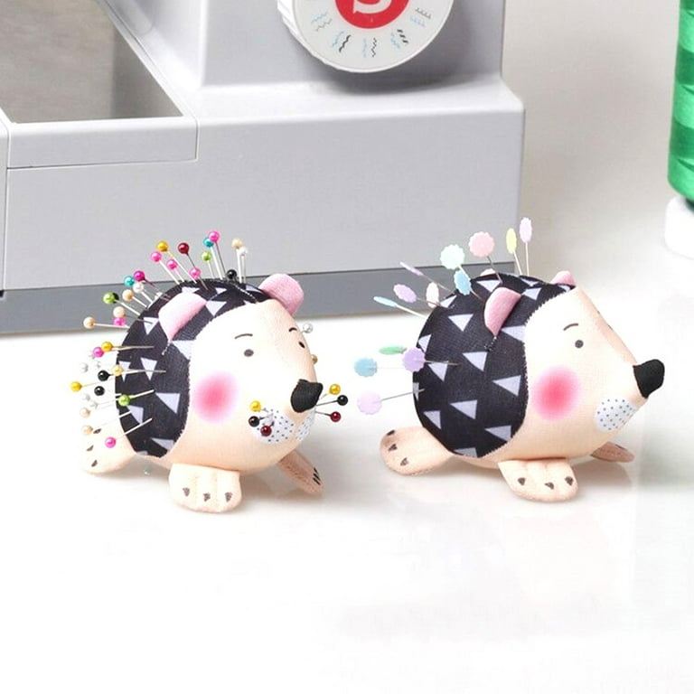 Pin Cushions for Sewing Cute Patchwork Pin Holder 2PCS DIY Craft Hedgehog