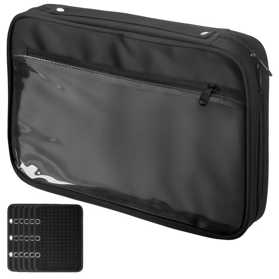 Pin Display Bag Binder, Collection Organizer with 6 Boards, Zippered Pouch for Pins, Badges, Patches Storage