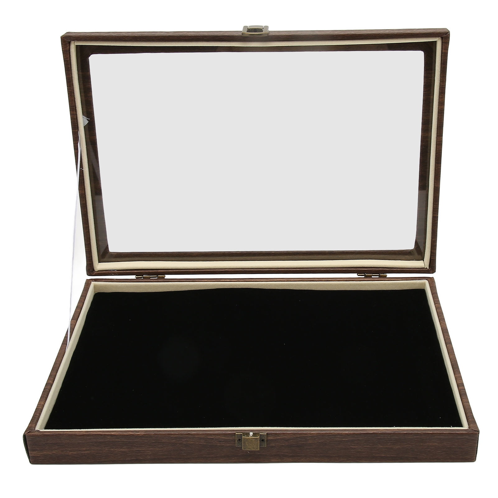Pin Display Case, Large PU Leather Coin Display Case Black For Jewelry