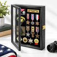 Pin Display Case Medal Shadow Box with 98% UV Protection, 15.4x11.2 ...