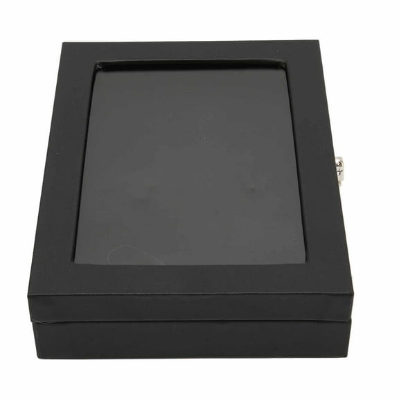 Pin Display Case Orderly Storage Transparent Dustproof Black Badge Storage Box for Home Jewelry Store S