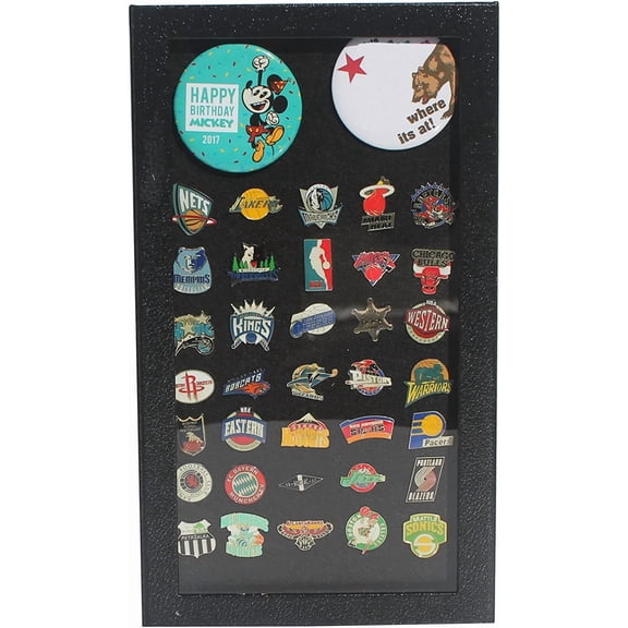 Pin Display Case Shadow Box Frame Jewelry Military Medal Badges Holder 14.75" X 8.5"
