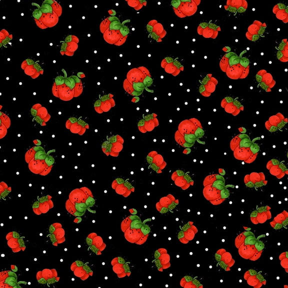 Pin Dots Black Fabric Yard