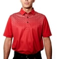 thumbnail image 1 of Pin High Men's Performance Dry Fit Golf Shirt, Quick-Dry Short Sleeve Polo, Moisture Wicking Poppy Red/White, 1 of 1
