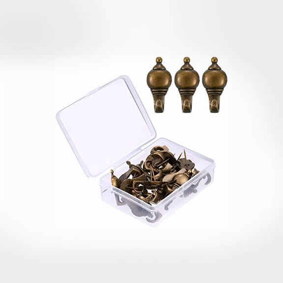 Pin Hooks Push Pin Hanger, Picture Hanging Nails for Home Office Fabric Wall Wooden (Retro Gourd Style)