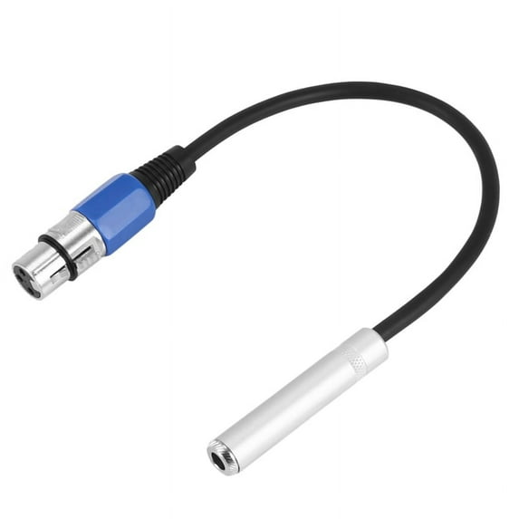 Pin Plug 6.35Mm 1/4 Inch Trs To Xlr Male To Female Cable 3 Pin Female Socket Xlr Adapter For Stereo Microphone Cable Audio Cord,1 * 6.35 mm female to 3Pin XLR Female,Black & silver & blue