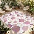 thumbnail image 1 of Pin Polka Dots Outdoor Rug for Patio/Deck/Porch, Non-Slip Large Area Rug 5 x 7 Ft, Modern Abstract Art Indoor Outdoor Rugs Washable Area Rugs, Reversible Camping Rug Carpet Runner, 1 of 8