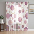 thumbnail image 1 of Pin Polka Dots Sheer Curtains 63 Inch Length 2 Panels Set - Light Filtering Window Treatments, Modern Abstract Art Rod Pocket Semi Curtains for Living Room/Bedroom/Kitchen Décor, 104"W x 63"L, 1 of 7