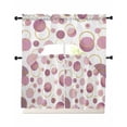 thumbnail image 1 of Pin Polka Dots Swag Kitchen Curtains Sets for Windows 24 Inch Length, Modern Abstract Art Short Window Curtain Panels Swags Valances and Tiers 3 Piece Set for Cafe/Dining Room, 1 of 5