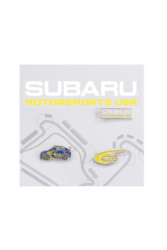 Pin Set Subaru Motorsports SMSUSA 3 pc Genuine Official