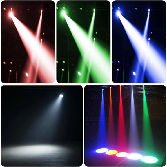 Pin Spot Light for Disco Ball: 15W RGBW LED Stage Spotlight with Remote - 4 in 1 Pin Spot Light for Golf Simulator Party DJ Disco Wedding Bar Club Indoor Show