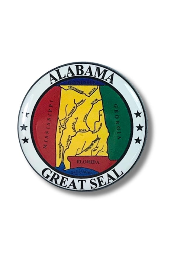 Pin - State Seal Alabama - USA | Lapel Pin Accessory, Jacket Hat Decor, Collector Souvenir