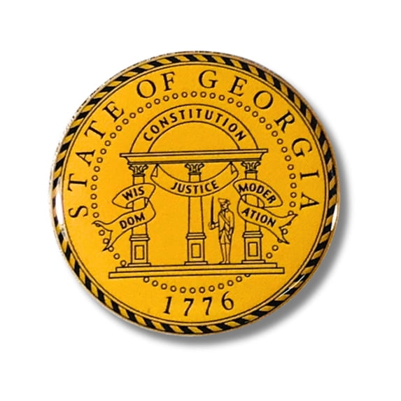 Pin - State Seal Georgia - USA | Lapel Pin Accessory, Jacket Hat Decor, Collector Souvenir