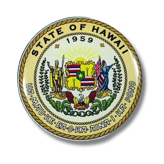 Pin - State Seal Hawaii - USA | Lapel Pin Accessory, Jacket Hat Decor, Collector Souvenir