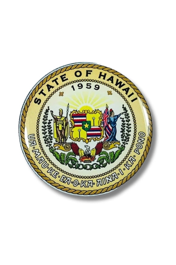 Pin - State Seal Hawaii - USA | Lapel Pin Accessory, Jacket Hat Decor, Collector Souvenir