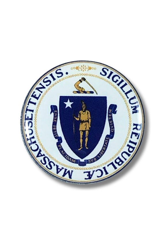 Pin - State Seal Massachusetts - USA | Lapel Pin Accessory, Jacket Hat Decor, Collector Souvenir