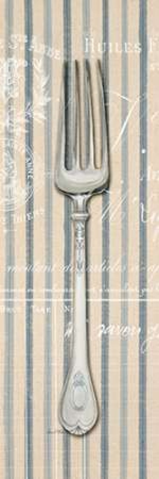 Pin Stripe Fork Canvas Art - Arnie Fisk (12 x 36)