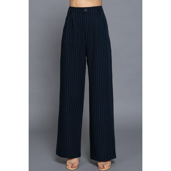 Pin Stripe Woven Straight Pants