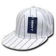 thumbnail image 1 of decky rp3-pl-wht-28 pin striped fitted cap, white, size 7.63, 1 of 2