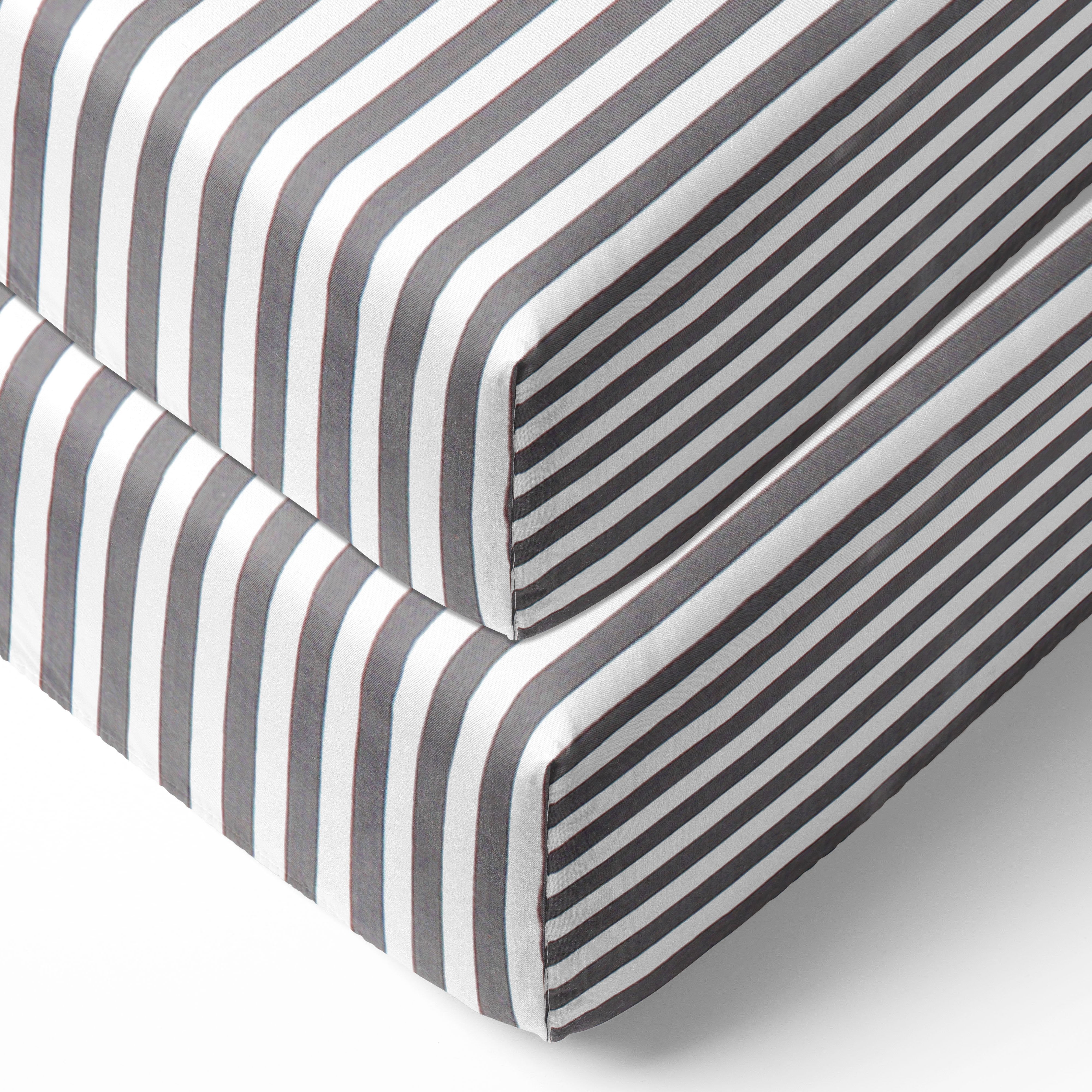 Pin Stripes 2 Pack 100% Cotton Percale Play Yard Sheets