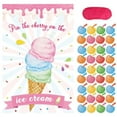 thumbnail image 1 of Pin The Cherry On The Ice Cream Game With 36 Pcs Cherry Stickers Large Ice Cream Party Games Poster for Kids Ice Cream Birthday Party Carnival Party Supplies, 1 of 6