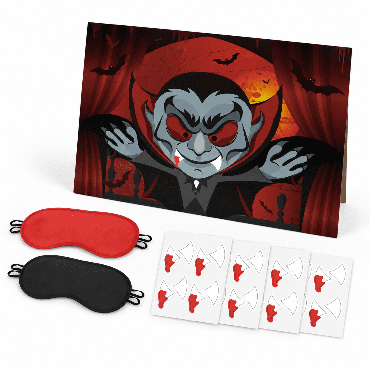 Pin The Fangs On Vampire Party Gameser With 24 Stickers Entertaining ...
