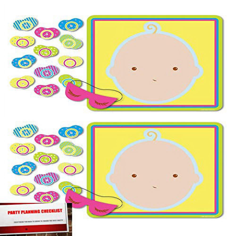 Pin The Pacifier Baby Shower Game (2 Pack)