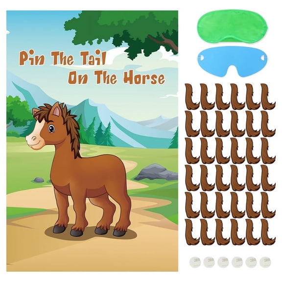 Hxezoc Pin The Tail on The Horse 29" x 19" Poster (36 Pack)