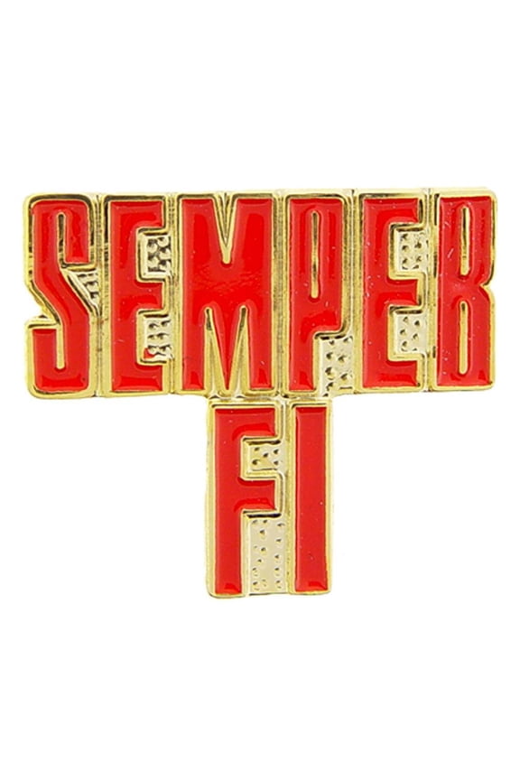 Eagle Emblems P15014 Pin - USMC, Script Semper FI - 1 in.